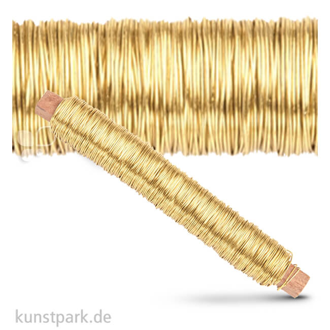 Artikelbild 1 des Artikels “Wickeldraht 0,5 mm 50 Meter 100 g | Goldfarben“