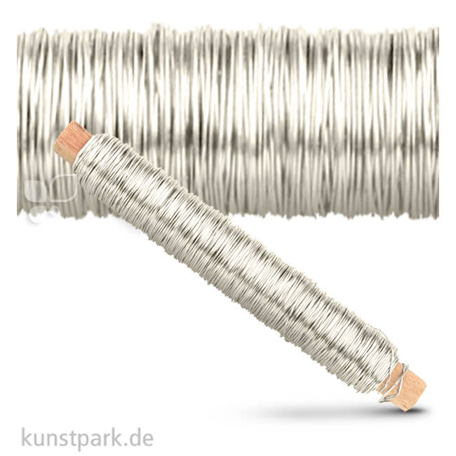 Artikelbild 1 des Artikels “Wickeldraht 0,5 mm 50 Meter 100 g | Silberfarben“