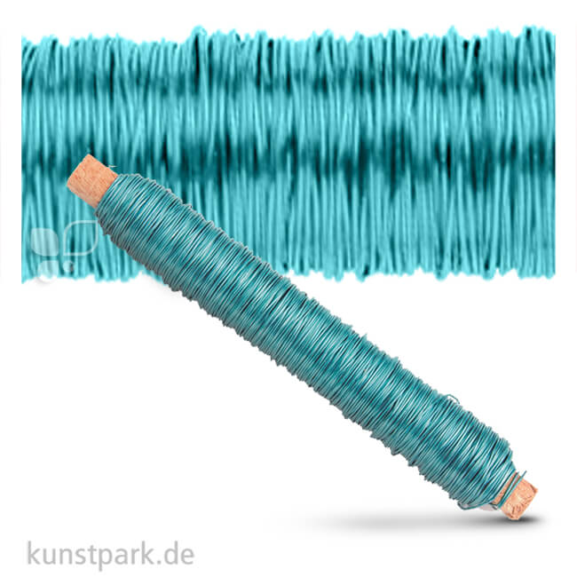Artikelbild 1 des Artikels “Wickeldraht 0,5 mm 50 Meter 100 g | Türkis“