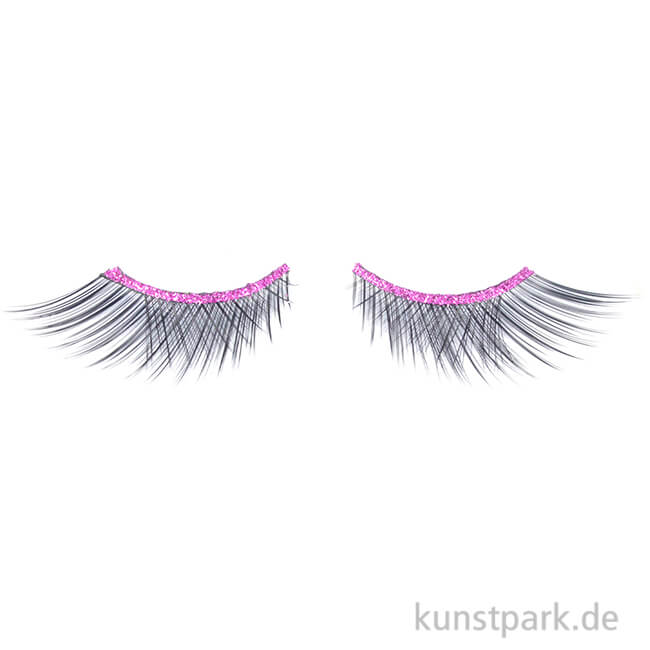 Artikelbild 1 des Artikels “Wimpern, Schwarz gekreuzt mit pinkfarbenen Band “