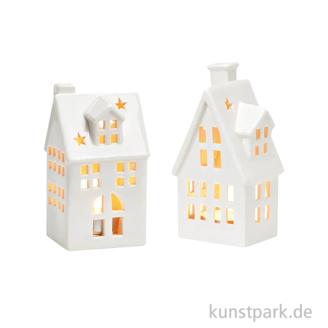 Artikelbild 1 des Artikels “Windlicht Haus aus Porzellan, Weiß, Sortiert, 7 x 14 x 5 cm “