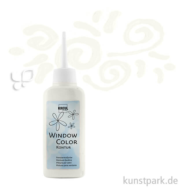 Artikelbild 1 des Artikels “KREUL Window Color Glas Design - Konturenfarbe 80 ml Einzelfarbe | Reinweiß“