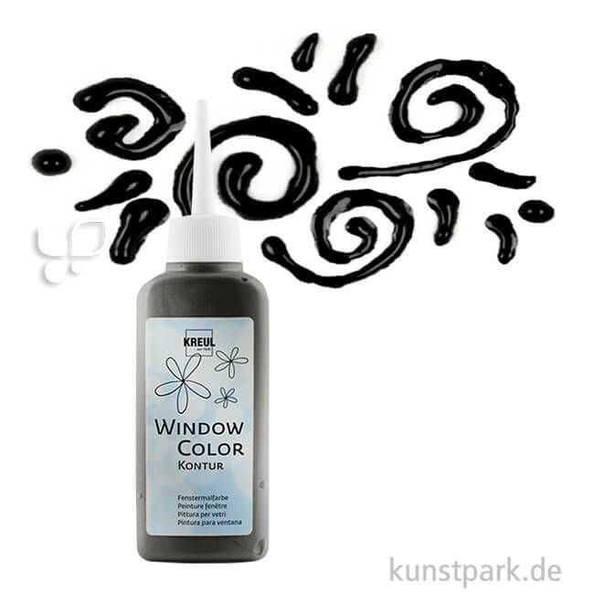 Artikelbild 1 des Artikels “KREUL Window Color Glas Design - Konturenfarbe 80 ml Einzelfarbe | Schwarz“