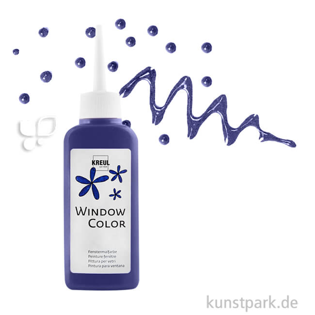 Artikelbild 1 des Artikels “KREUL Window Color Glasmalfarbe 80 ml Einzelfarbe | Nachtblau“