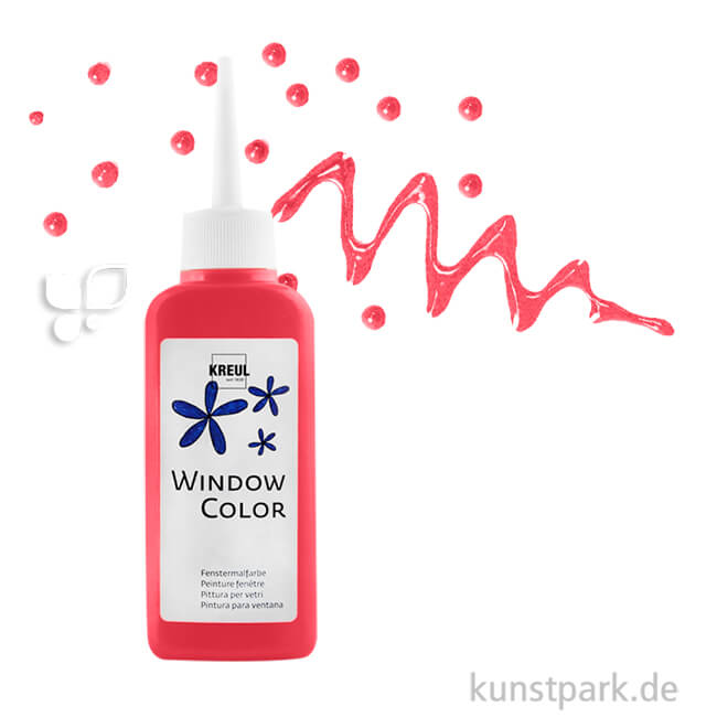 Artikelbild 1 des Artikels “KREUL Window Color Glasmalfarbe 80 ml Einzelfarbe | Rubinrot“