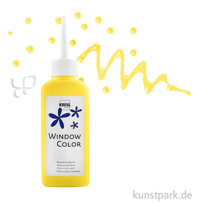 Artikelbild 1 des Artikels “KREUL Window Color Glasmalfarbe 80 ml Einzelfarbe | Sonnengelb“