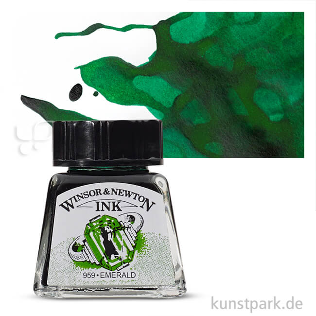Artikelbild 1 des Artikels “Winsor & Newton Drawing Ink, 14 ml Einzelfarbe | Smaragd“