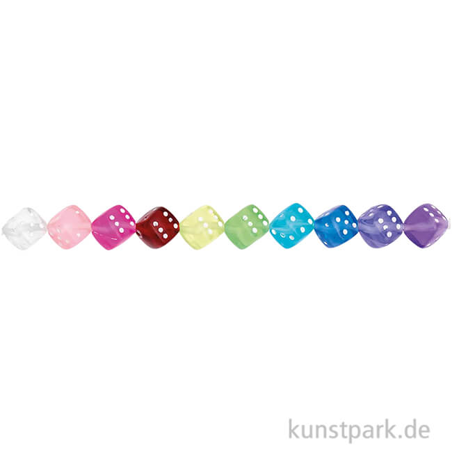 Artikelbild 1 des Artikels “Würfel Perlen, Multicolor, 8x8x8 mm, 27 Stück “