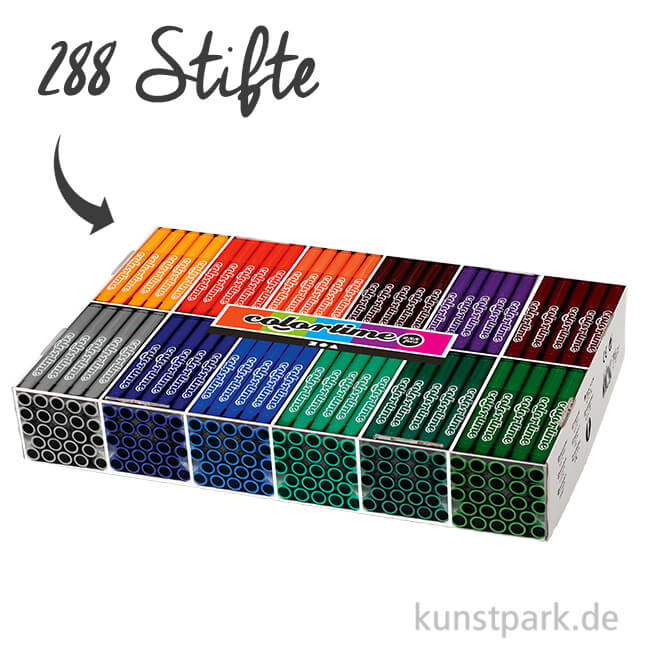 Artikelbild 1 des Artikels “XXL Set - Colortime Fasermaler Zusatzfarben - 288 Stifte in der Displaybox “