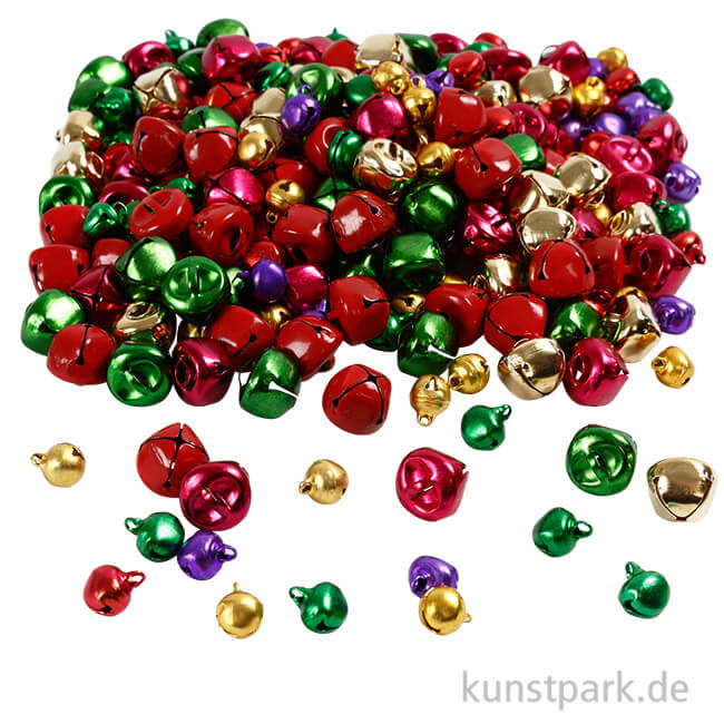 Artikelbild 1 des Artikels “XXL Set - Glöckchen Metallic-Farben, 320 Stück sortiert “