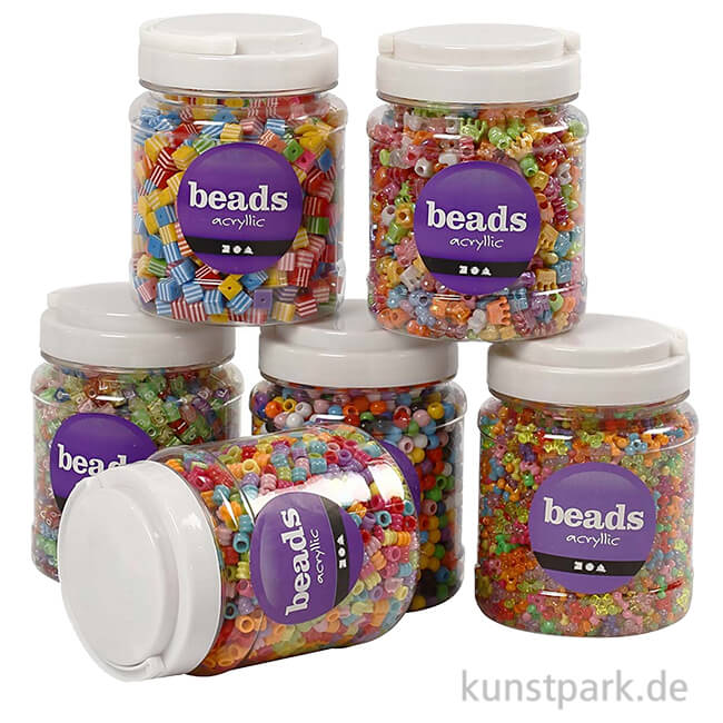 Artikelbild 1 des Artikels “XXL Set - Kunststoffperlen, 7-10 mm, 6 x 700 ml sortiert “