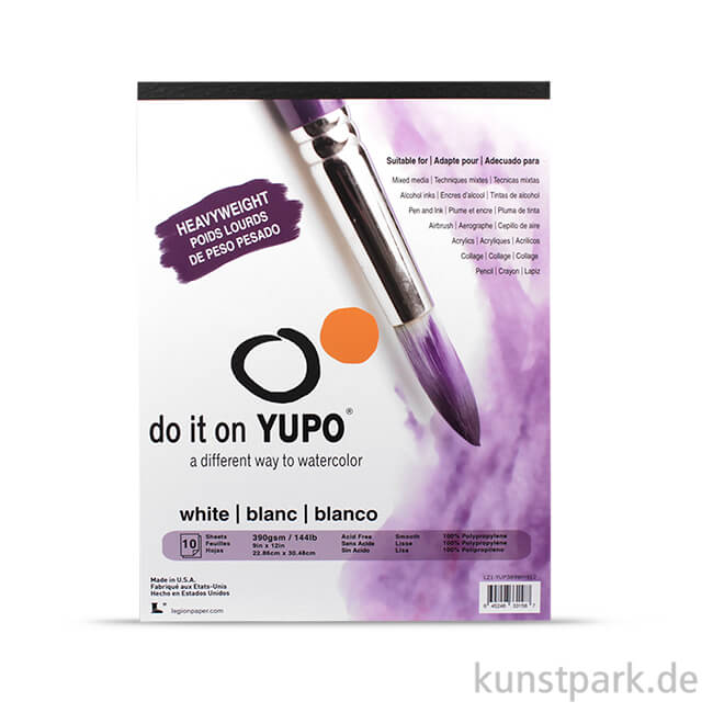 Artikelbild 1 des Artikels “YUPO Aquarellpapier, 10 Blatt, 390g 12x17 cm“