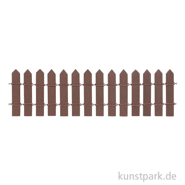 Artikelbild 1 des Artikels “Mini Zaun aus Holz - Dunkelbraun, 25x6,5 cm “