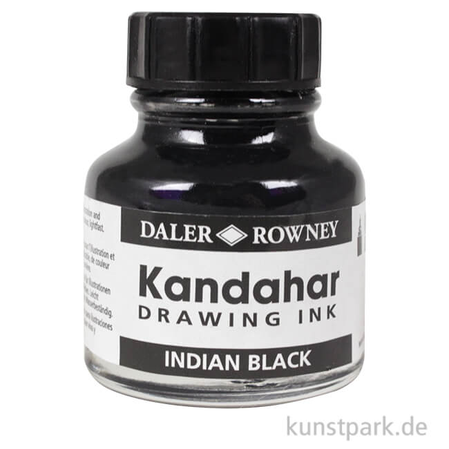 Artikelbild 1 des Artikels “Daler Rowney Ink, Zeichentusche Kandahar, Indian Black, Schwarz, 28 ml “