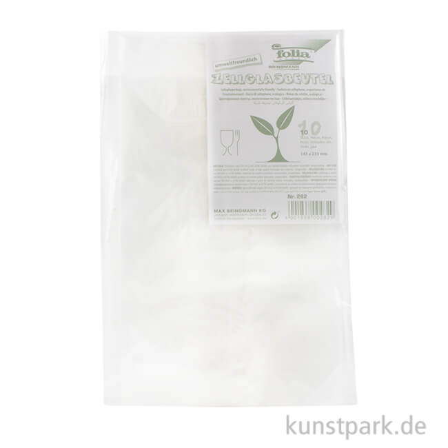 Artikelbild 1 des Artikels “Zellglasbeutel ohne Druck, 10 Stück 145x235 mm“