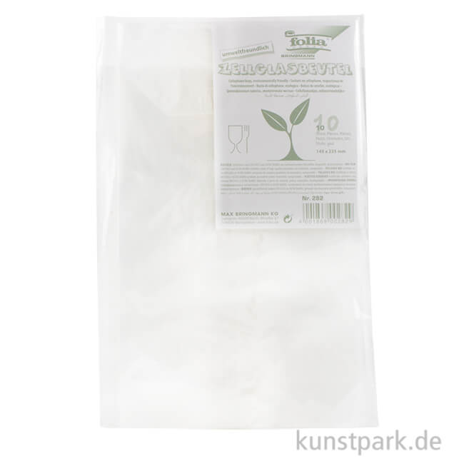 Artikelbild 1 des Artikels “Zellglasbeutel ohne Druck, 10 Stück 180x300 mm“