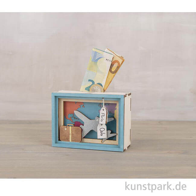 Artikelbild 2 des Artikels “3D Geschenkbox - Journey, 11,5x8,5x5 cm, Holz-Bausatz mit 12 Teilen “