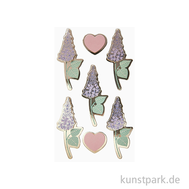 Artikelbild 2 des Artikels “3D Sticker - Flieder, Blumen, 7 Aufkleber “