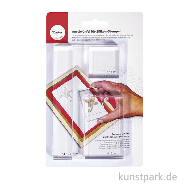 Artikelbild 2 des Artikels “Acrylblock Set für Stempel, 3 verschiedene Größen “