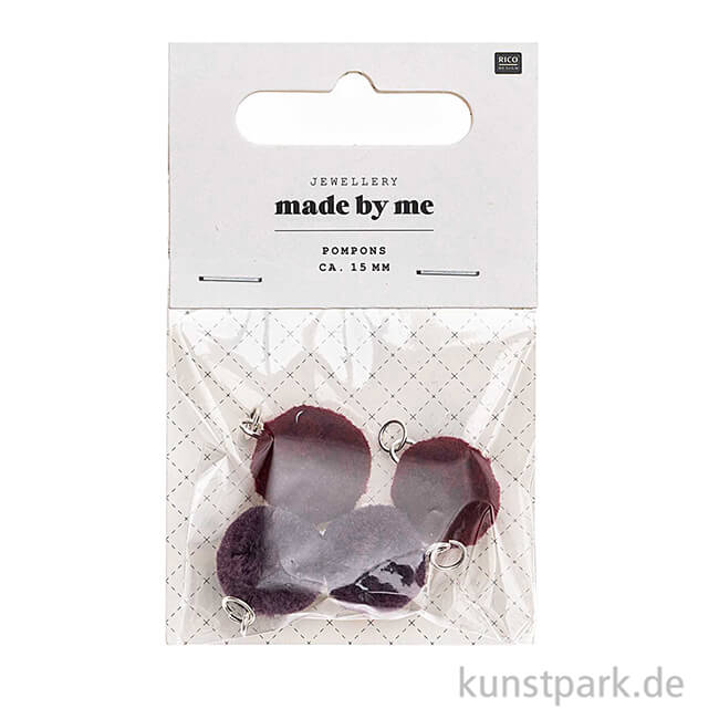 Artikelbild 2 des Artikels “Anhänger Mini Pompons - Lila, 4er Set “