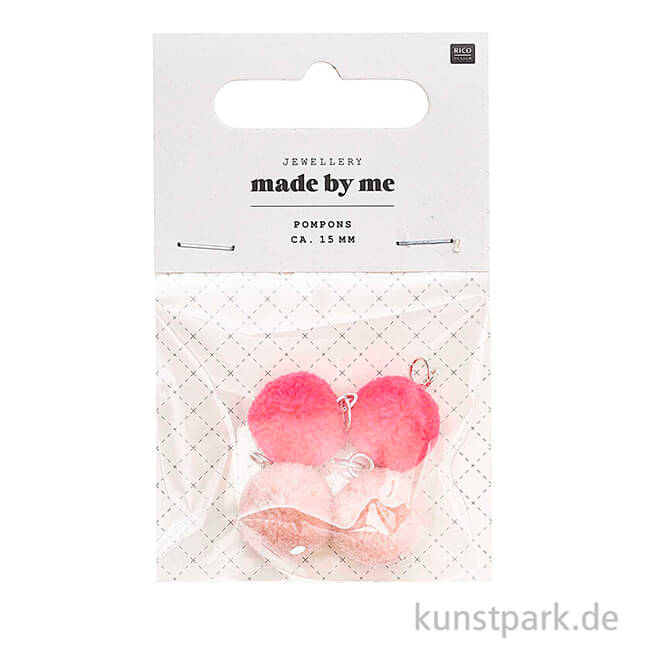 Artikelbild 2 des Artikels “Anhänger Mini Pompons - Rosa, 4er Set “