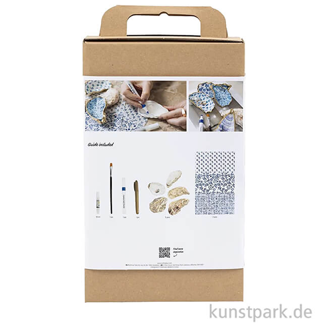 Artikelbild 2 des Artikels “Bastelset Decoupage, Austernschalen, Blau Weiß Gold “
