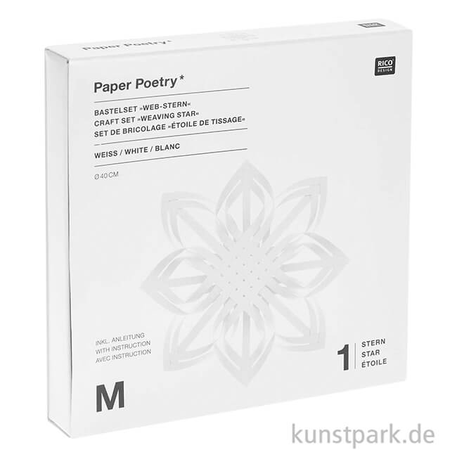 Artikelbild 2 des Artikels “Bastelset Webstern mit 20 Papierstreifen, Weiß, 40 cm “