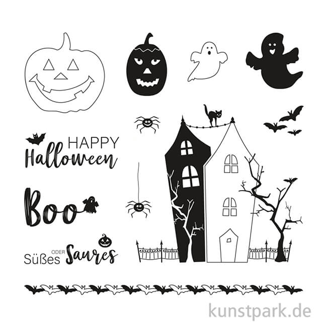 Artikelbild 2 des Artikels “Clear Stamps - Halloween, 102,5 x 97 mm, 13 Motive “