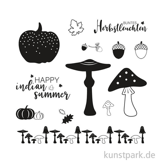 Artikelbild 2 des Artikels “Clear Stamps - Herbstleuchten, 102,5 x 97 mm, 13 Motive “