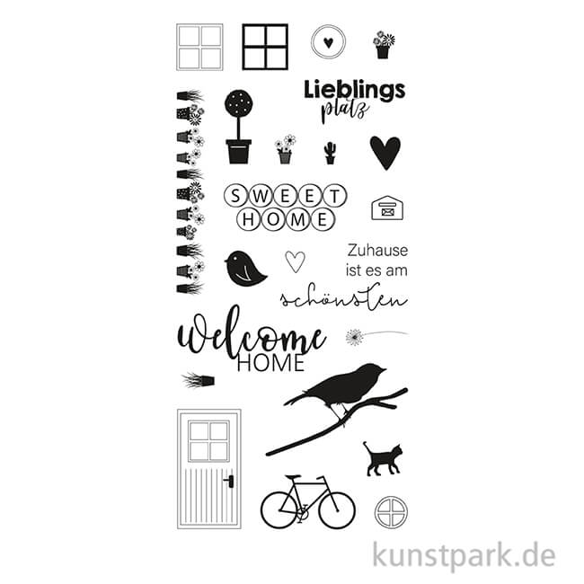 Artikelbild 2 des Artikels “Clear Stamps - Welcome Home, 97 x 205 mm, 23 Motive “