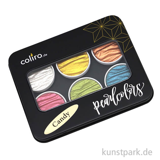 Artikelbild 2 des Artikels “COLIRO Pearl Colors - 6 Perlglanzfarben im Metallkasten, Candy “