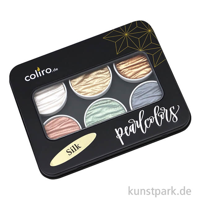 Artikelbild 2 des Artikels “COLIRO Pearl Colors - 6 Perlglanzfarben im Metallkasten, Silk “