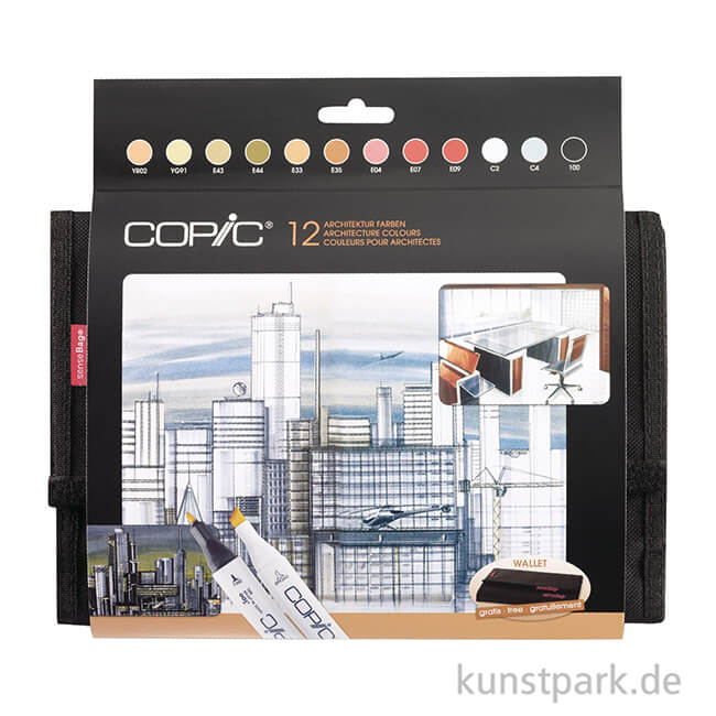 Artikelbild 2 des Artikels “COPIC Marker Set 12 Architekturfarben im 24er Wallet “