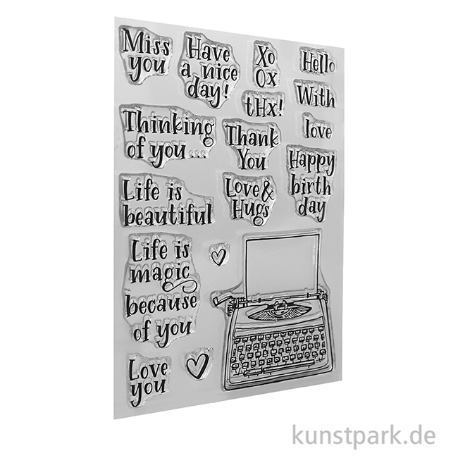 Artikelbild 2 des Artikels “CraftEmotions Clear Stamps - Zitate Typewriter, DIN A6 “