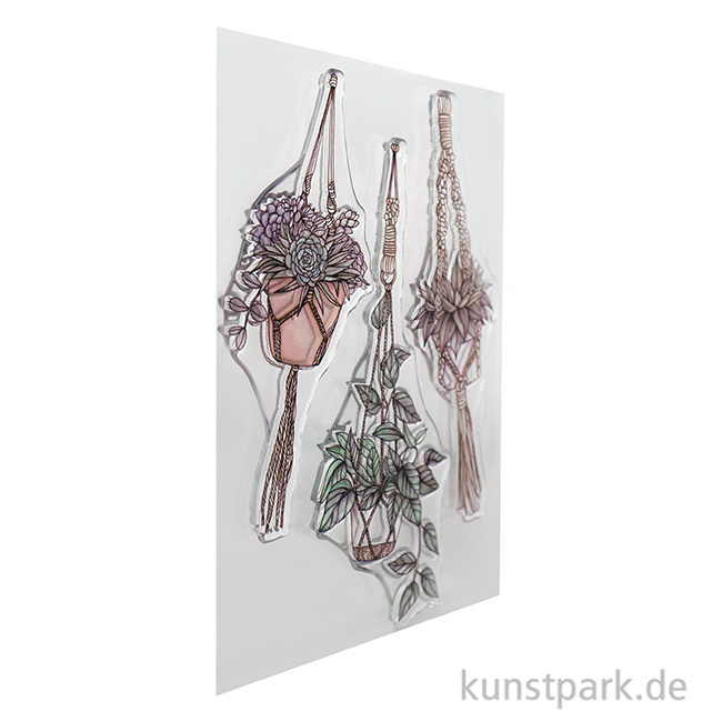 Artikelbild 2 des Artikels “CraftEmotions Clear Stamps - Makramee Hängepflanzen, DIN A6 “