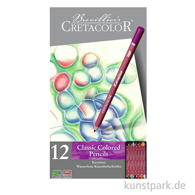 Artikelbild 2 des Artikels “Cretacolor KARMINA Farbstifte wasserfest - 12er Set im Metalletui “