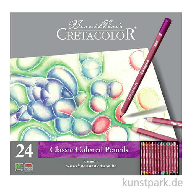 Artikelbild 2 des Artikels “Cretacolor KARMINA Farbstifte wasserfest - 24er Set im Metalletui “
