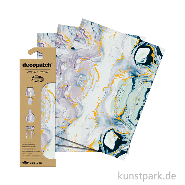 Artikelbild 2 des Artikels “DECOPATCH Papier 797 Marmor Gold-Lila, 3 Stück “