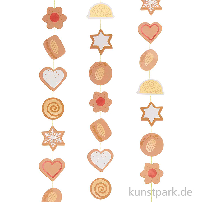 Artikelbild 2 des Artikels “Deko Girlande - Cookies, 6,5 x 7,5 cm, Länge 2,3 Meter “