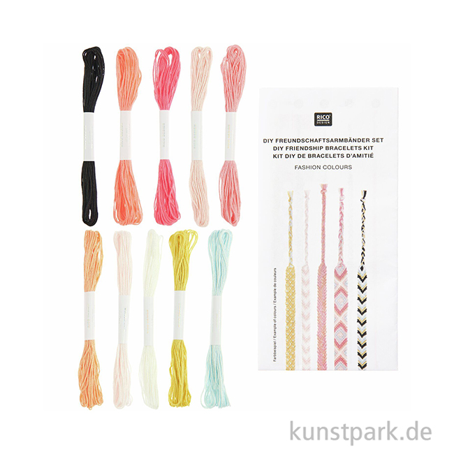 Artikelbild 2 des Artikels “DIY Freundschaftsarmbänder Set, Fashion Colours, 10 x 8 m Garn “
