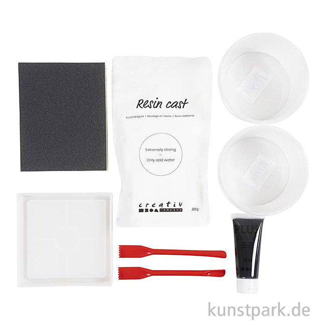 Artikelbild 2 des Artikels “DIY Set - Tablett Gießen mit Terrazzo, Schwarz, Weiß “