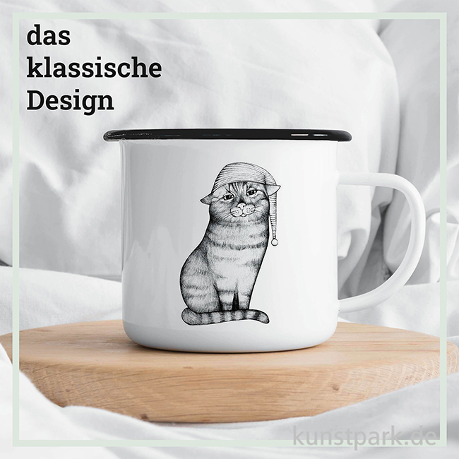 Artikelbild 2 des Artikels “Emailletasse - Gute Nacht Katze, 300 ml “