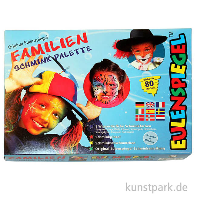 Artikelbild 2 des Artikels “Eulenspiegel Familien Schmink-Palette mit 8 Farben und Zubehör “