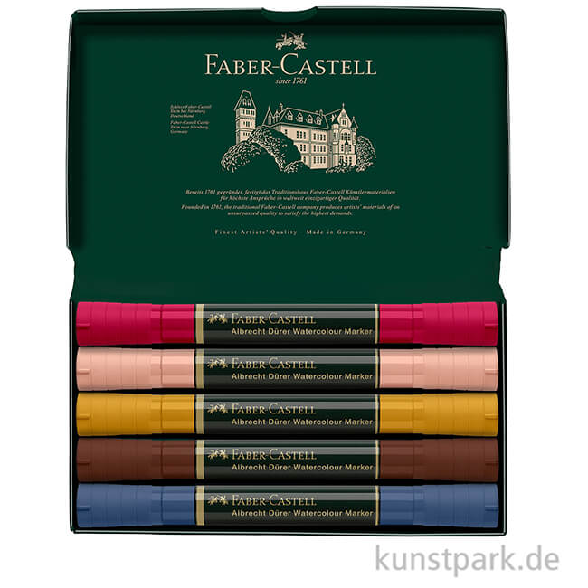 Artikelbild 2 des Artikels “Faber-Castell ALBRECHT DÜRER, 5 Aquarellmarker als Portrait-Set “