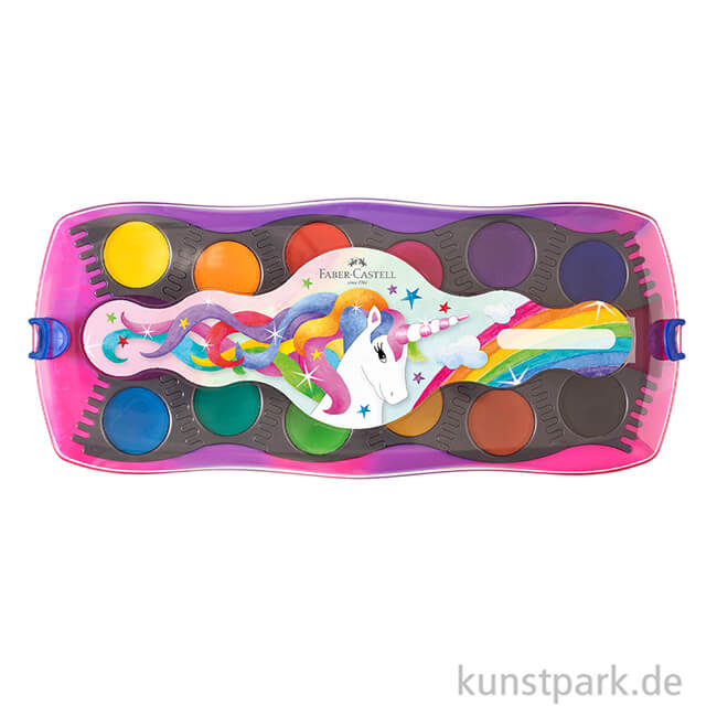Artikelbild 2 des Artikels “Faber-Castell CONNECTOR Farbkasten, 12 Farben mit Deckweiß, Einhorn “