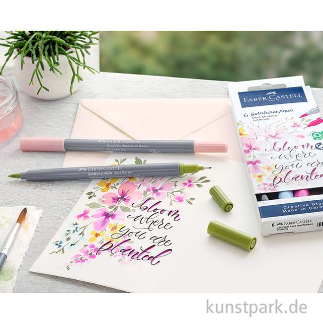 Artikelbild 2 des Artikels “Faber-Castell GOLDFABER Aqua Dual Marker 6er Set, Lettering “