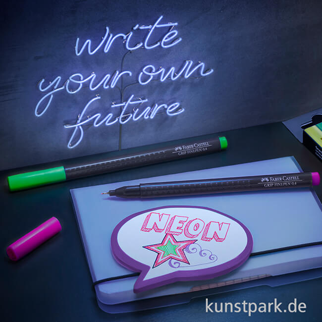 Artikelbild 2 des Artikels “Faber-Castell Grip Fineliner 0,4 mm - 5er Etui - Neon “