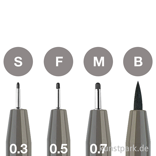 Artikelbild 2 des Artikels “Faber-Castell PITT Artist Pen Tuschestifte - 4er Set - Warmgrau “