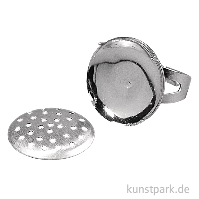 Artikelbild 2 des Artikels “Fingerring mit Sieb - Platin, 20mm, 1 Stück “