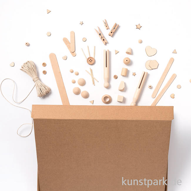 Artikelbild 2 des Artikels “folia Kreativ Box - Holz Bastelset, Natur, über 590 Teile “